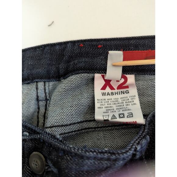 Express X2 low rise straight wmns jeans sz 12 Retro W37"Rise 8.5 Hips44 - Picture 7 of 9